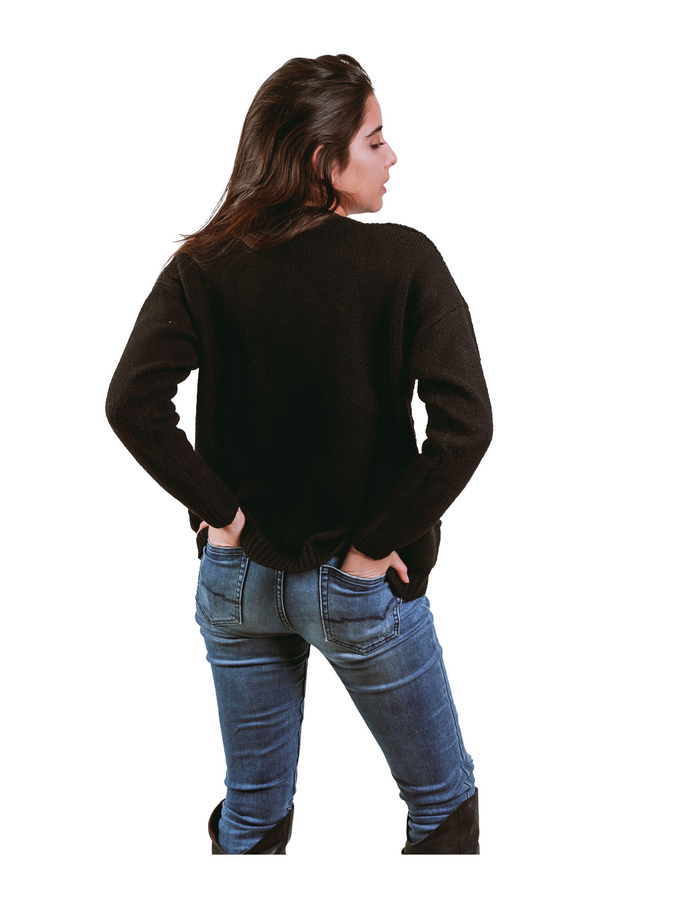 Chaleco Bouclé Lycra, Con Bolsillos y Trenzas.-1
