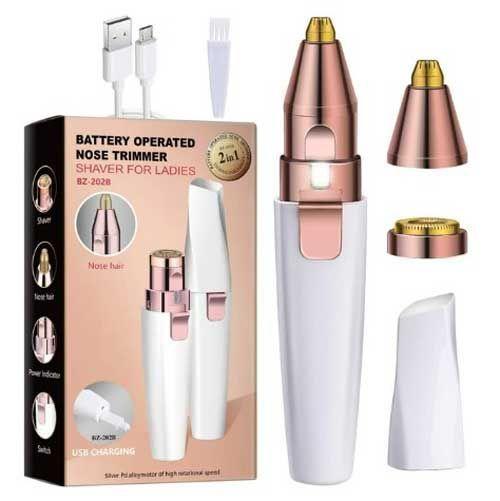 Depilador facial y de cejas portatil recargable 2 en 1-3