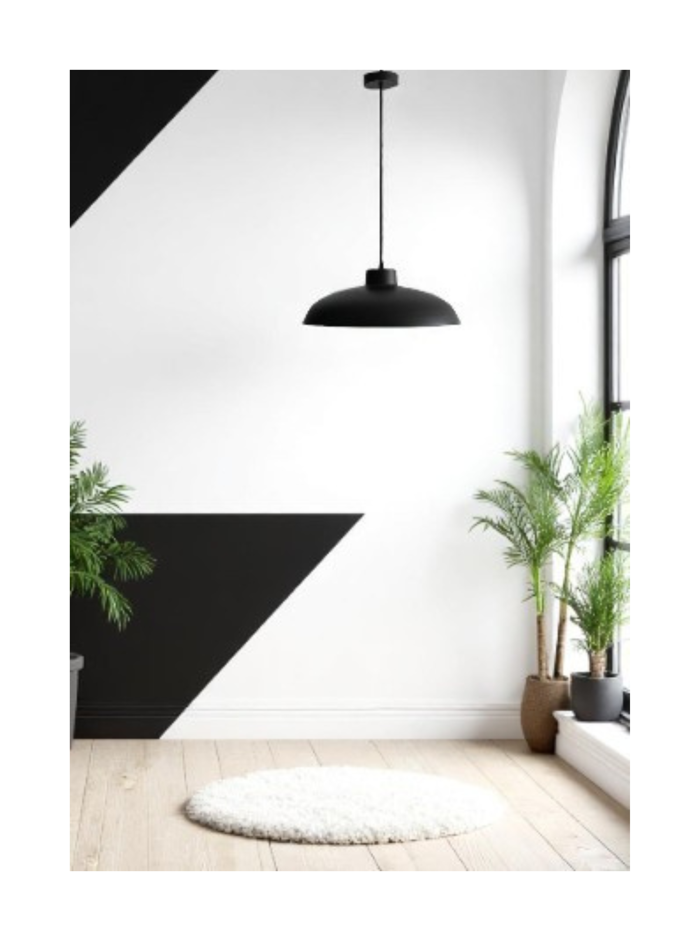 Lámpara de Techo Metal Minimalista  Platillo Negro
-3
