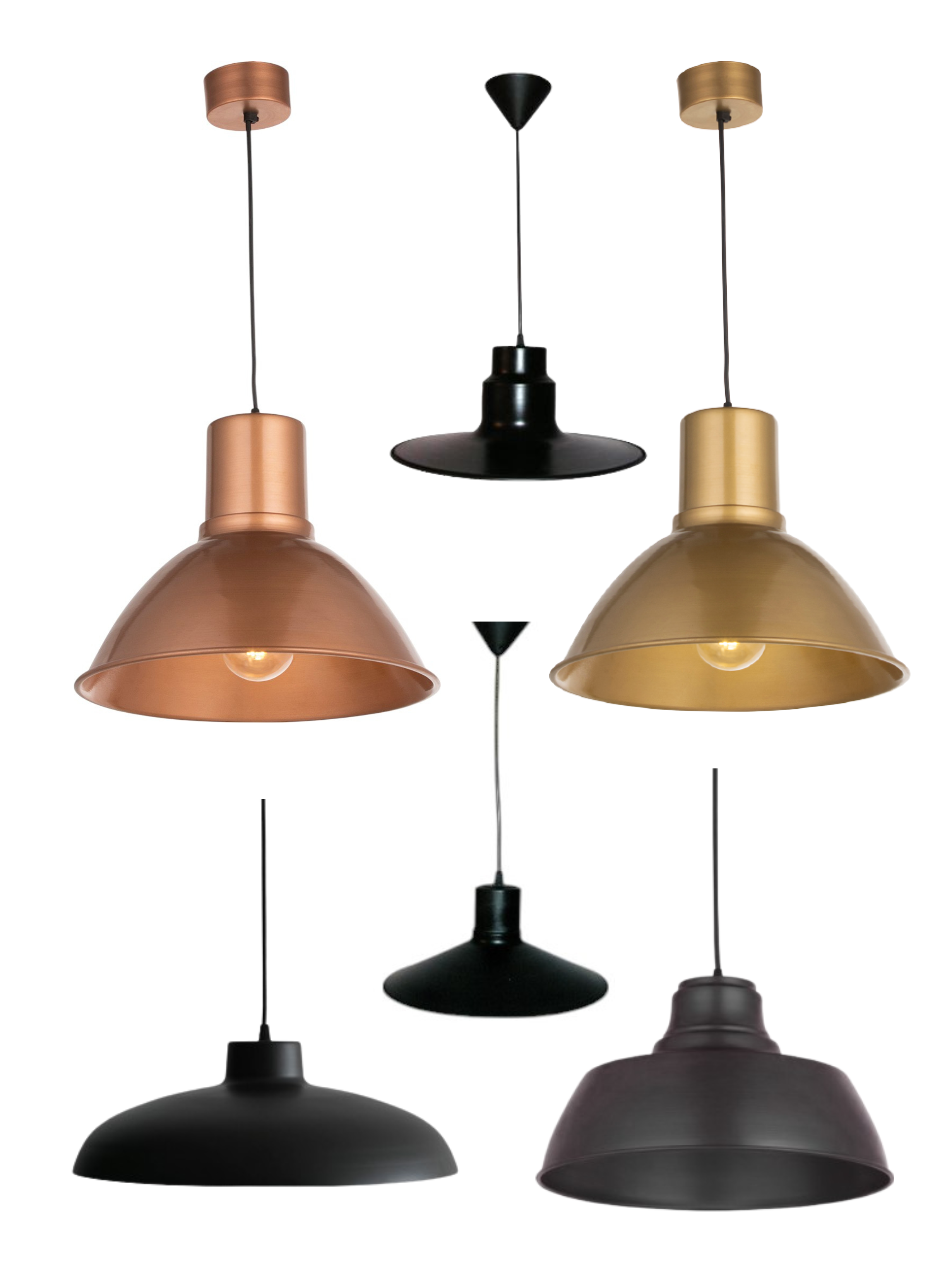 Lámpara de Techo Metal Minimalista  Platillo Negro
-4