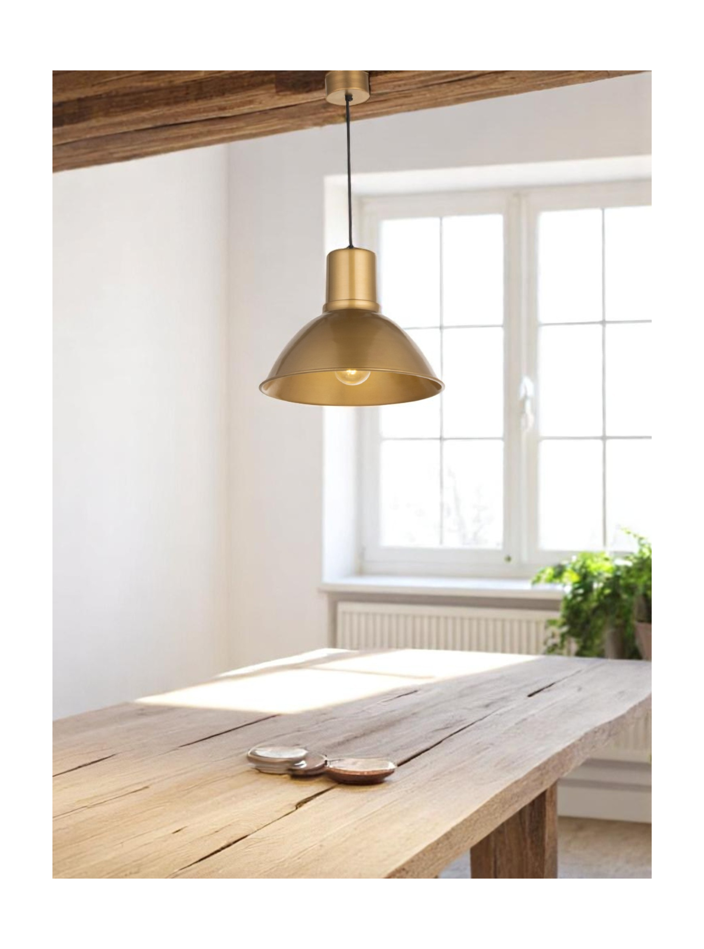 Lámpara de Colgar Metal Campana  Industrial Moderna -2