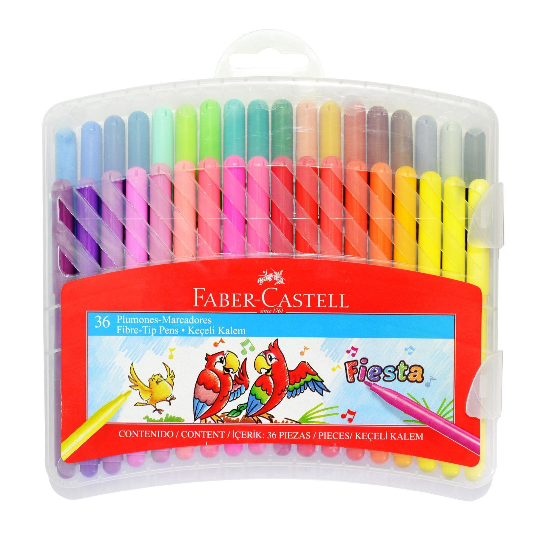 Marcadores Escolares 36 Colores Estuche Rígido-0