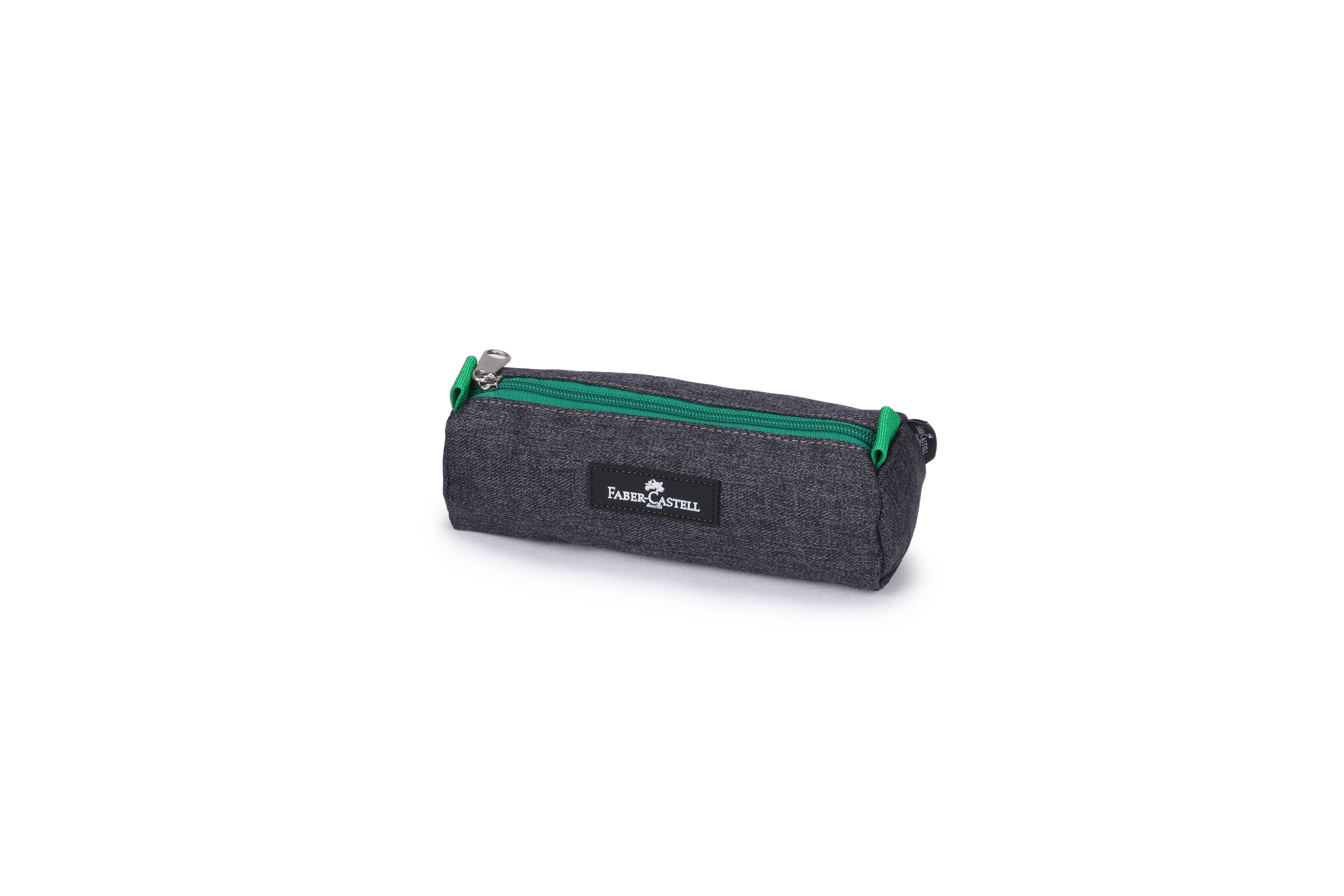 Estuche Wanderer simple - Gris Obscuro con verde-0