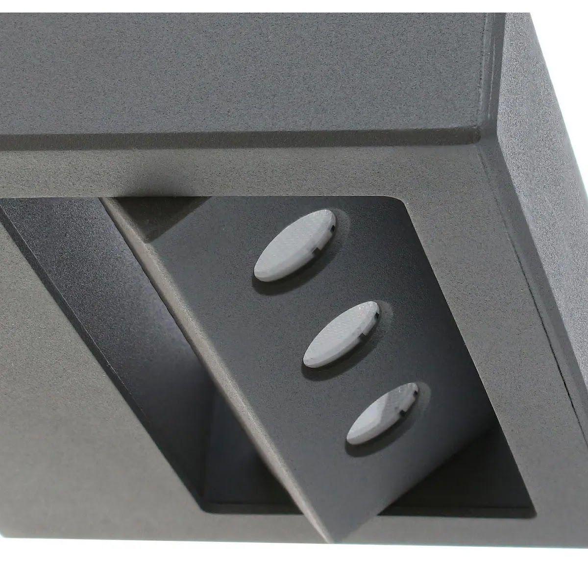 Apliqué de muro LED 7,5 W Just Home Collection Farol Gris-4