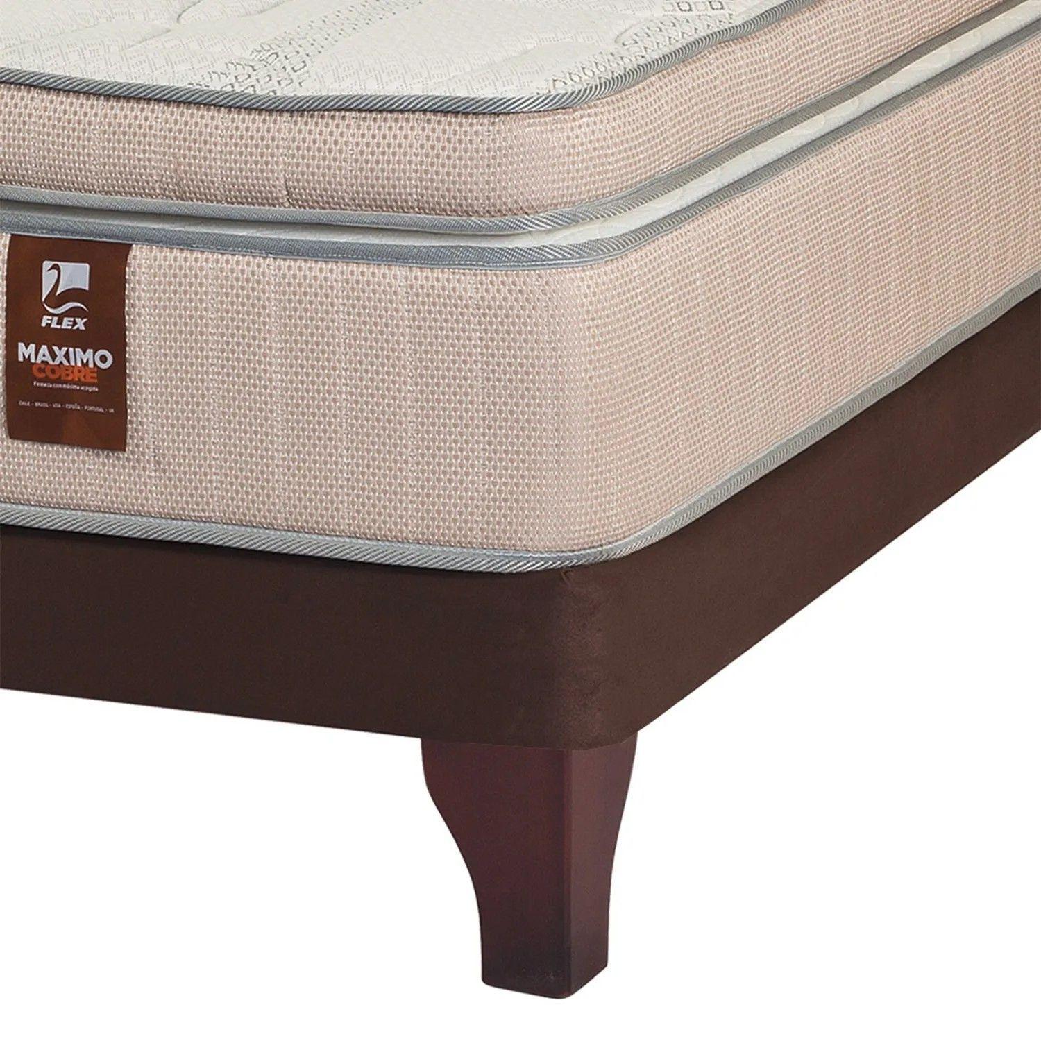 CAMA MAXIMO COBRE EUROPEA 2 PLAZAS + RESPALDO LORRAINE FLEX -2