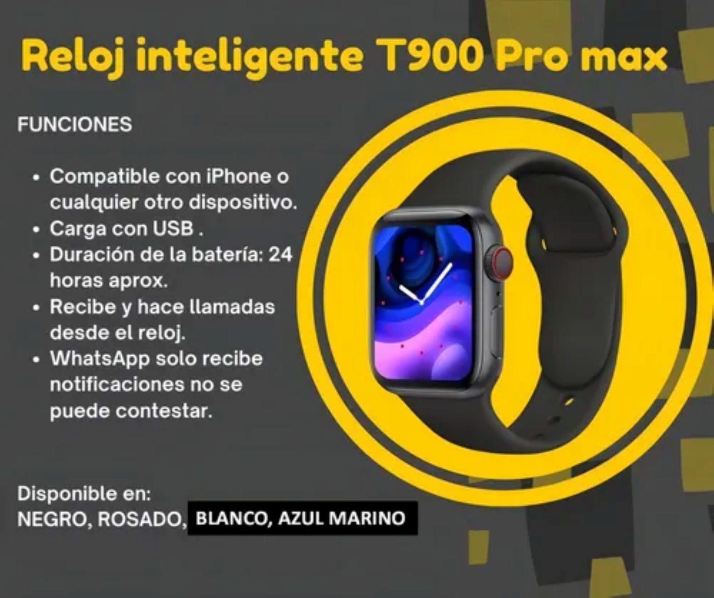 Reloj inteligente smartwatch bluetooth T900 Pro Max-5
