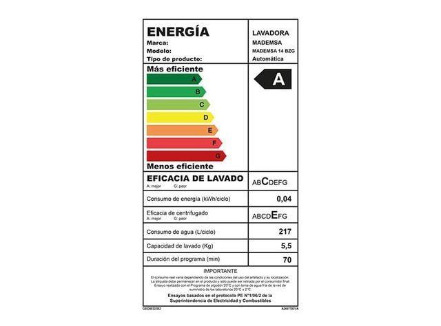 Lavadora carga superior Mademsa 14 BZG 14Kg, leves rayas en 1 costado,caja genérica-3