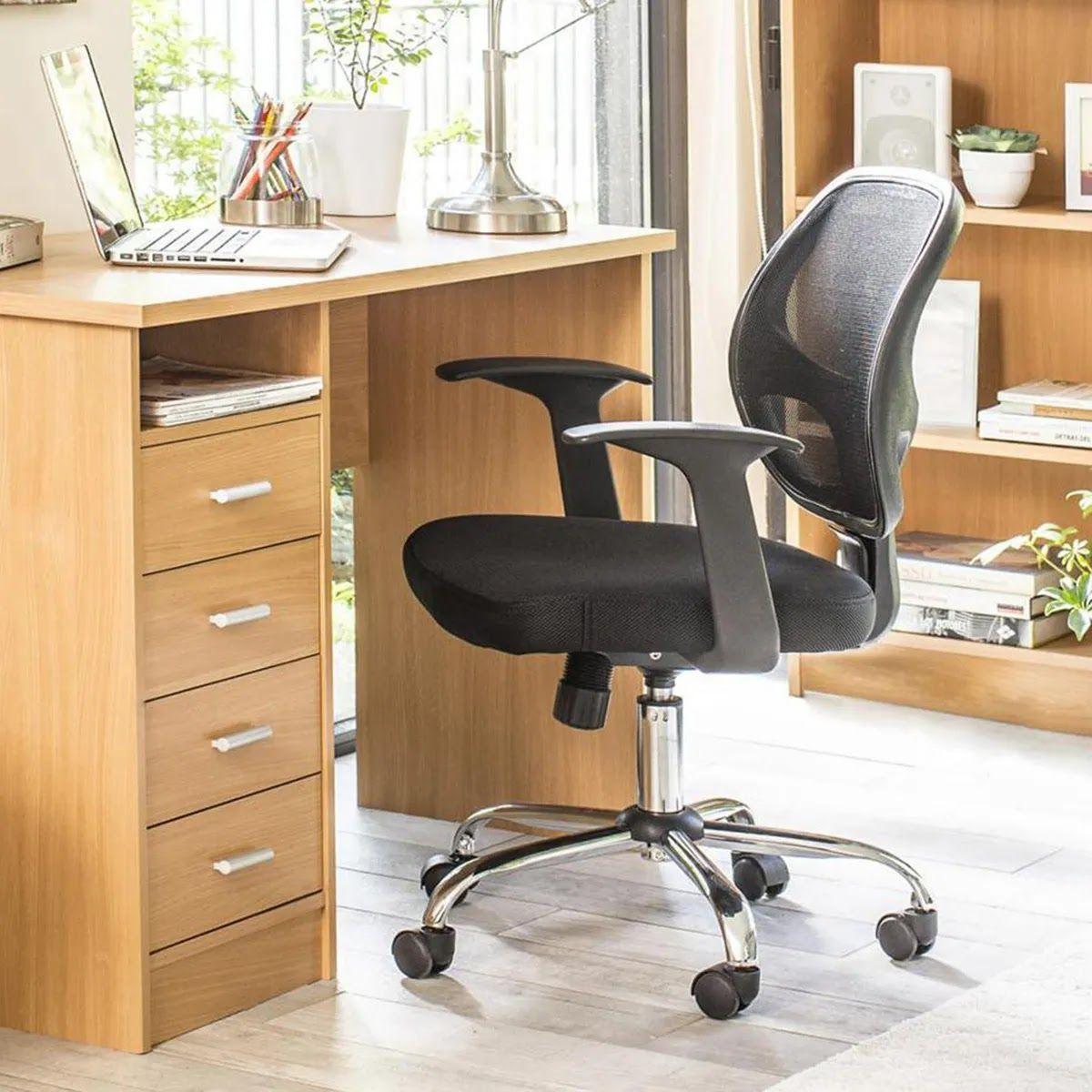 Silla Escritorio Just Home Collection Verona Negro-4