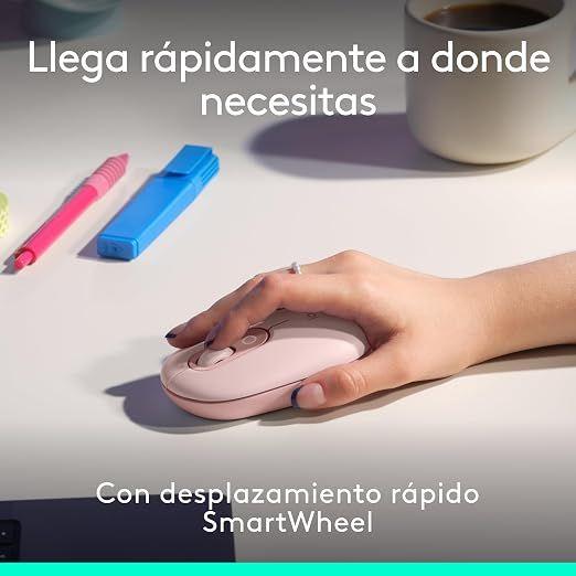 Teclado y Mouse inalámbrico Logitech POP Icon Color Rosa-3