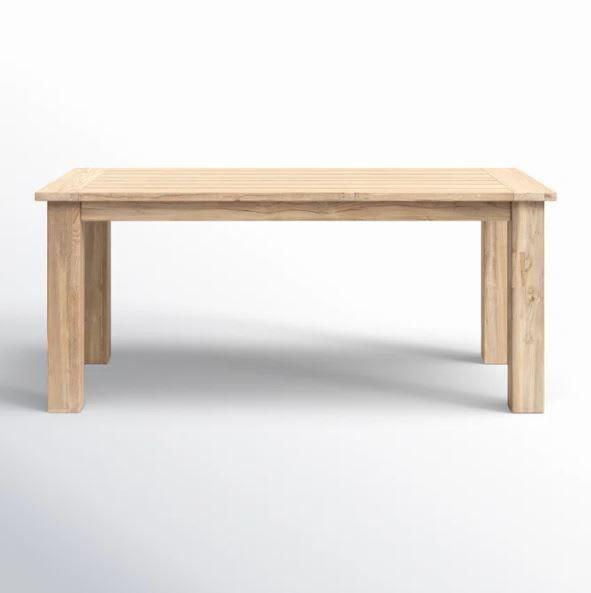 Mesa de Comedor Exterior de Teca Rectangular Morones-2
