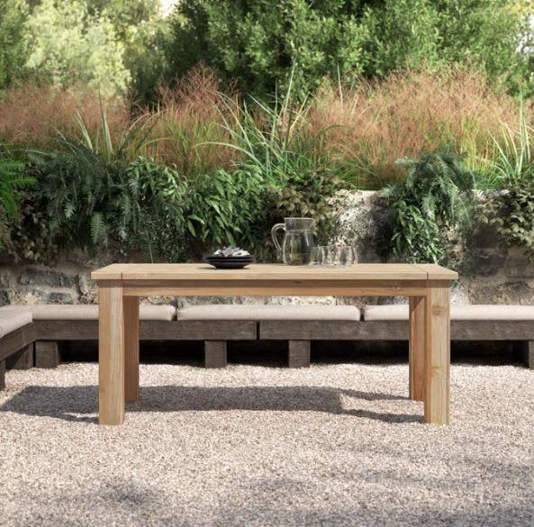 Mesa de Comedor Exterior de Teca Rectangular Morones-3