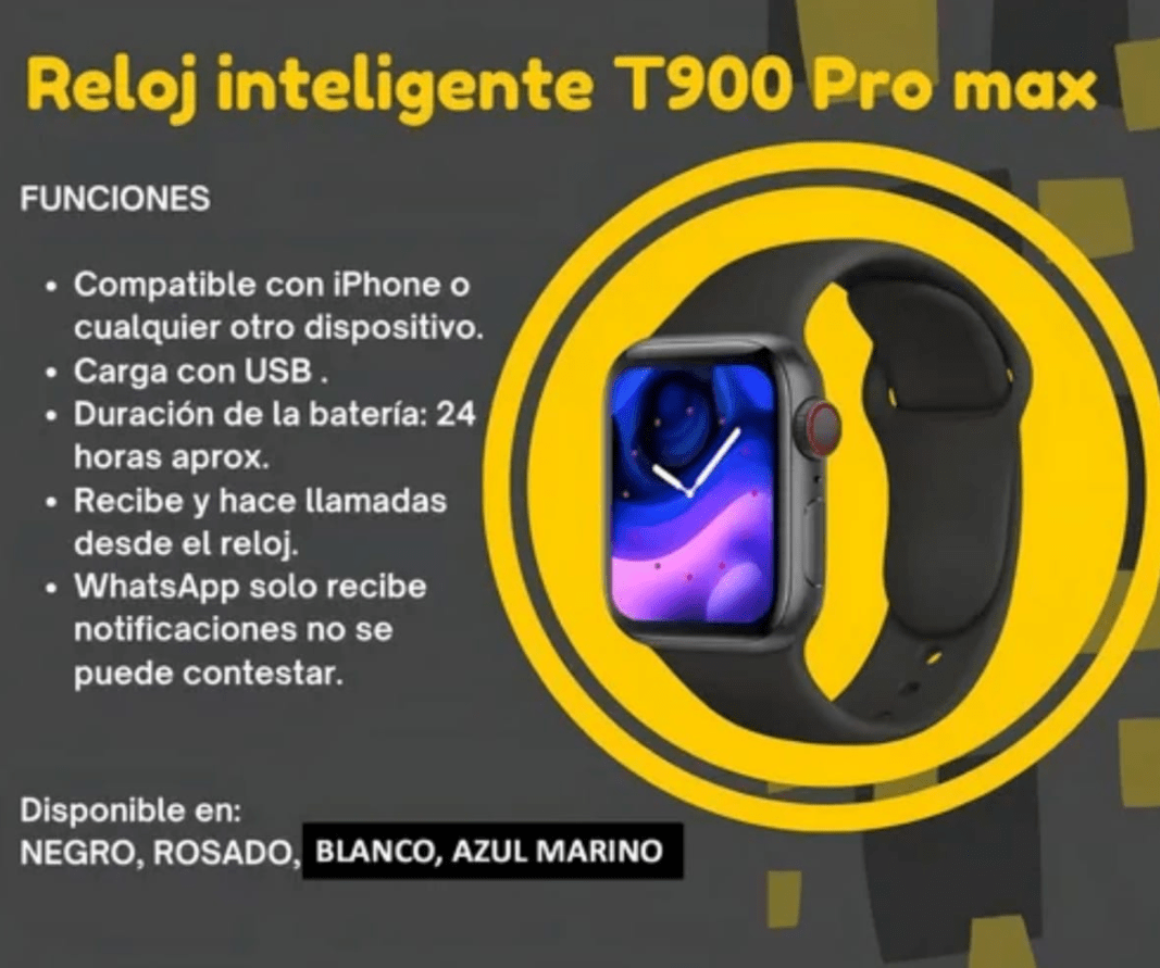 Reloj inteligente smartwatch bluetooth t900 pro max-1
