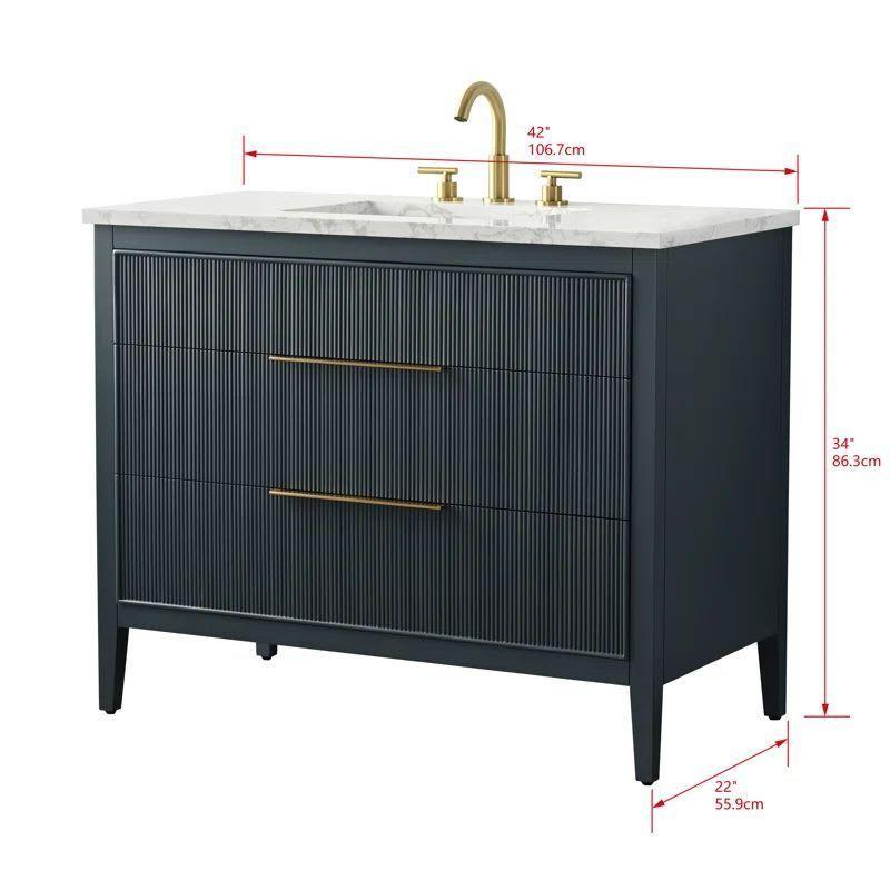 Vanitorio Ebern Bilroy Egremt Marmol Carr 106x56x86 Cm Baño-3