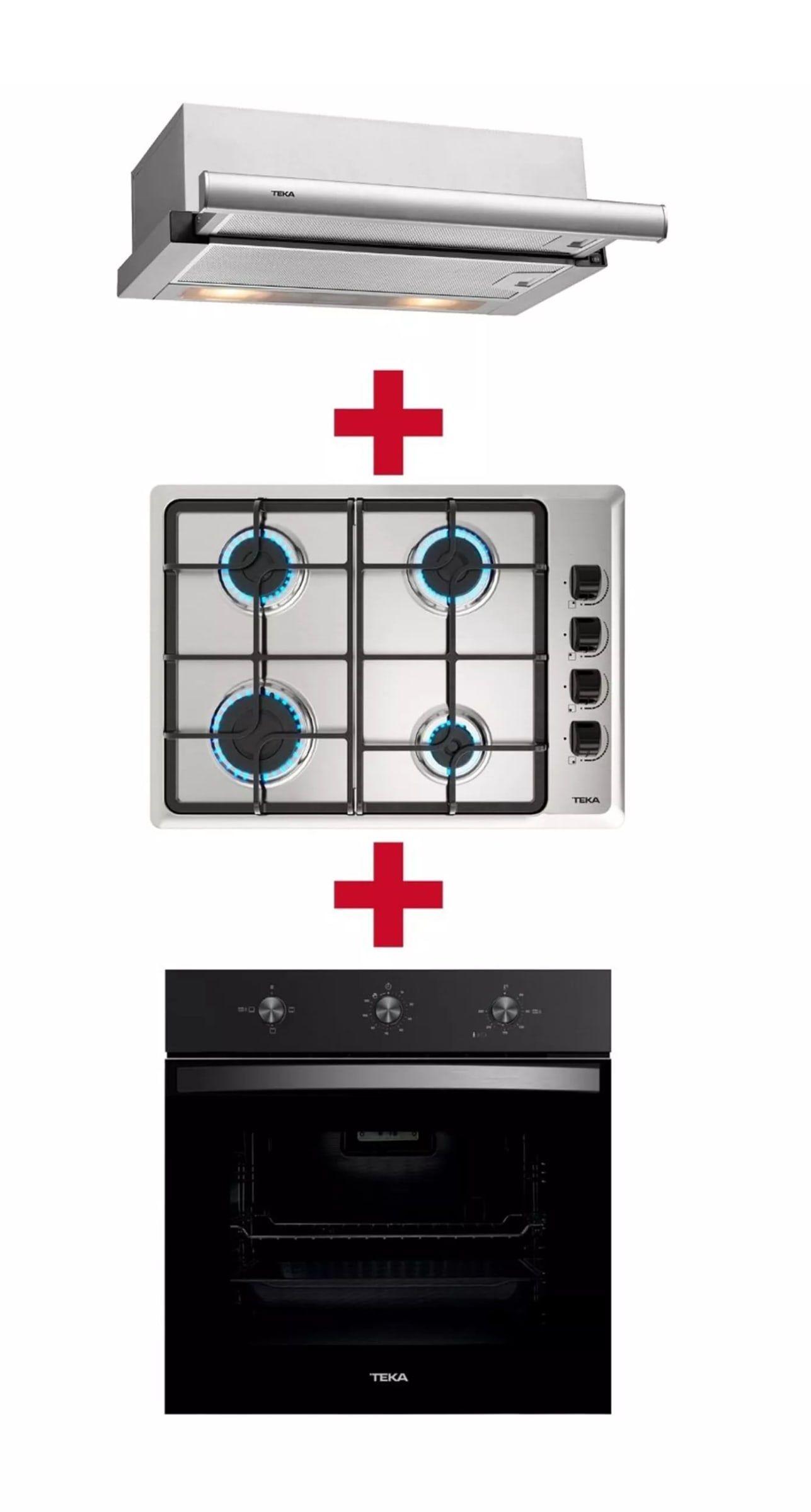 Kit Empotrable Horno Eléctrico HBB5360FBK + Encimera a Gas-0