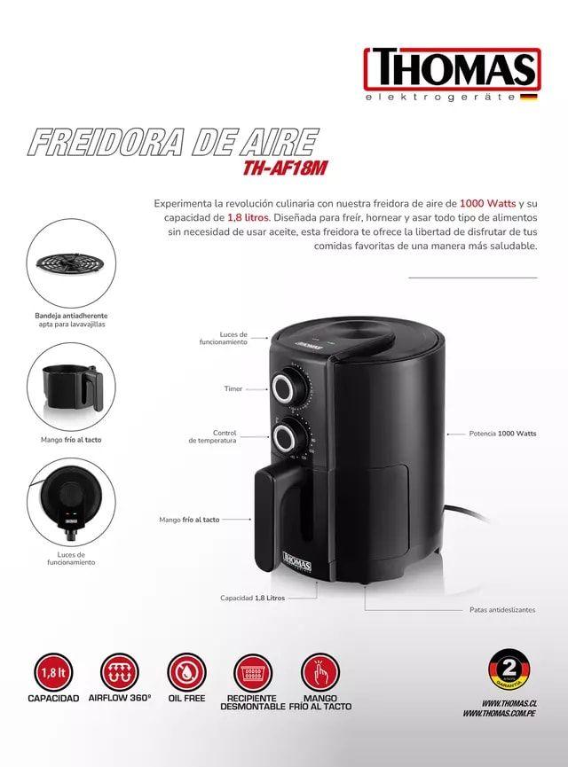 Freidora de Aire Thomas 1.8 Litros TH-AF18M-3