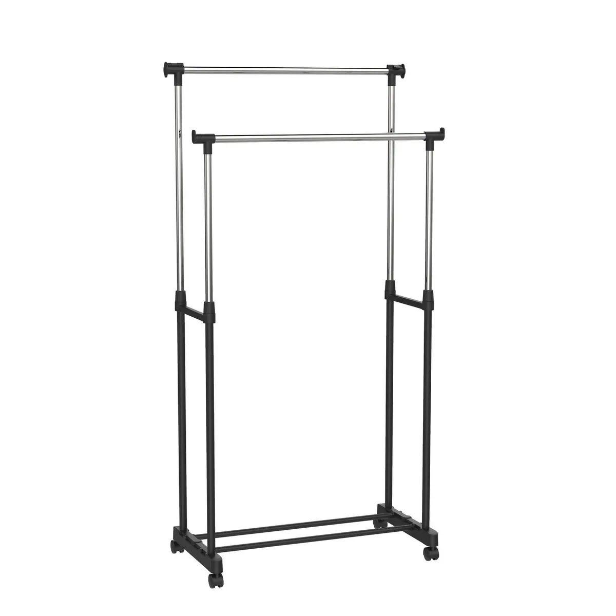 Perchero Doble Barra con Ruedas Just Home Collection metal N-0