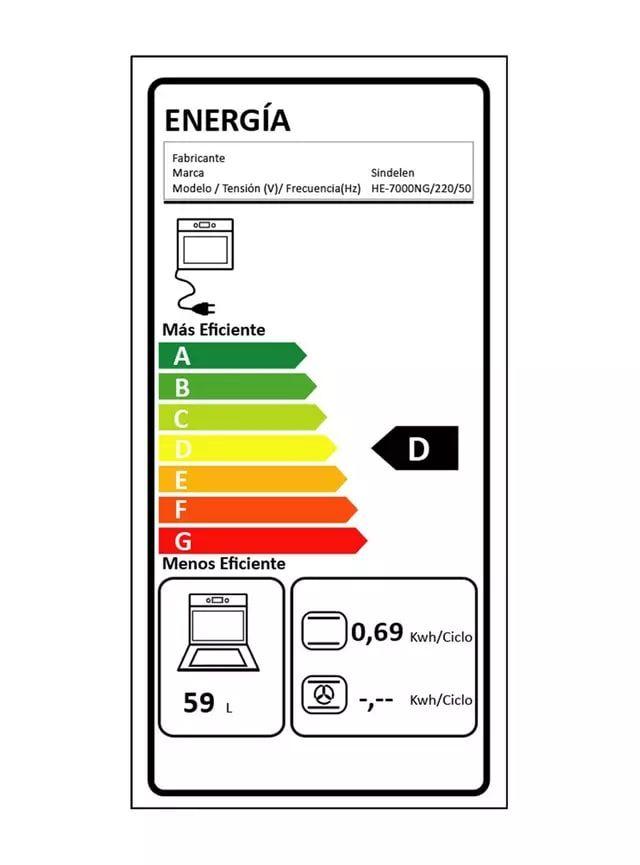 Horno Empotrable Sindelen 59 Litros HE-7000NG Negro-5