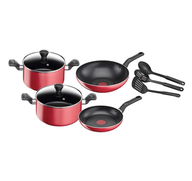 Juego de Cocina Tefal G6 Super Cook 9 Piezas en Rojo y-0