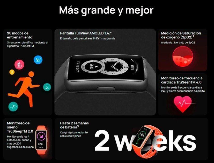 Reloj Inteligente Smartwatch Huawei Band 6 Naranjo-2