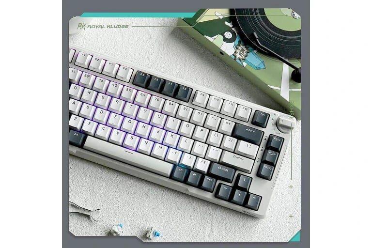 Teclado Mecánico Inalámbrico RK Royal Kludge H81 Blue-2