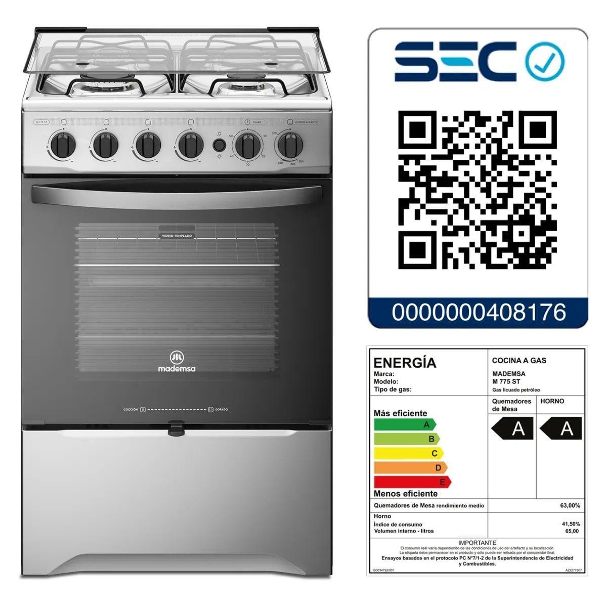COCINA MADEMSA M 775 ST 4Q CAJA GENÉRICA-1