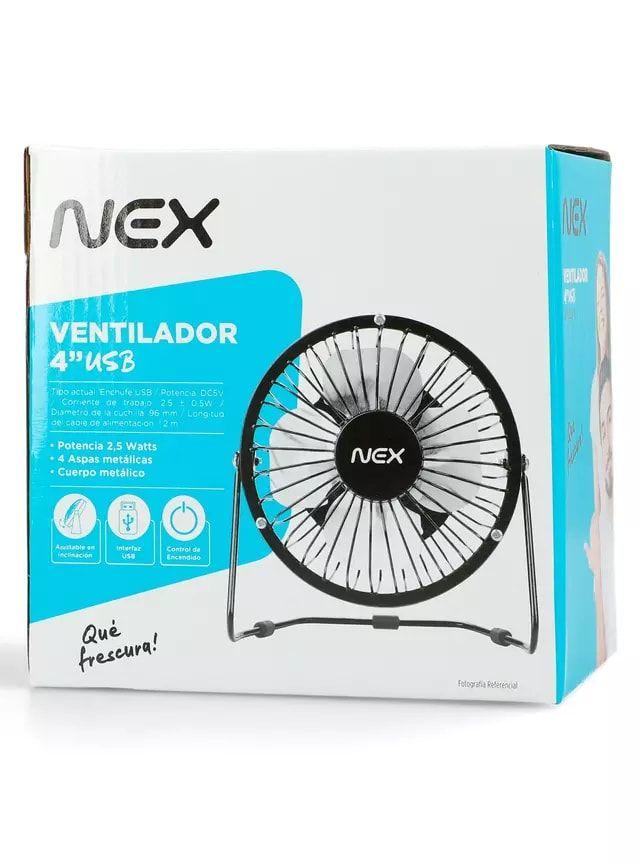 Ventilador Nex de Sobremesa Conexión USB Negro-2