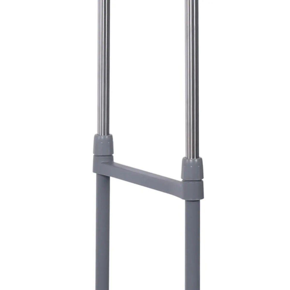 Perchero Just Home Collection Doble Barra con Ruedas Gris-2