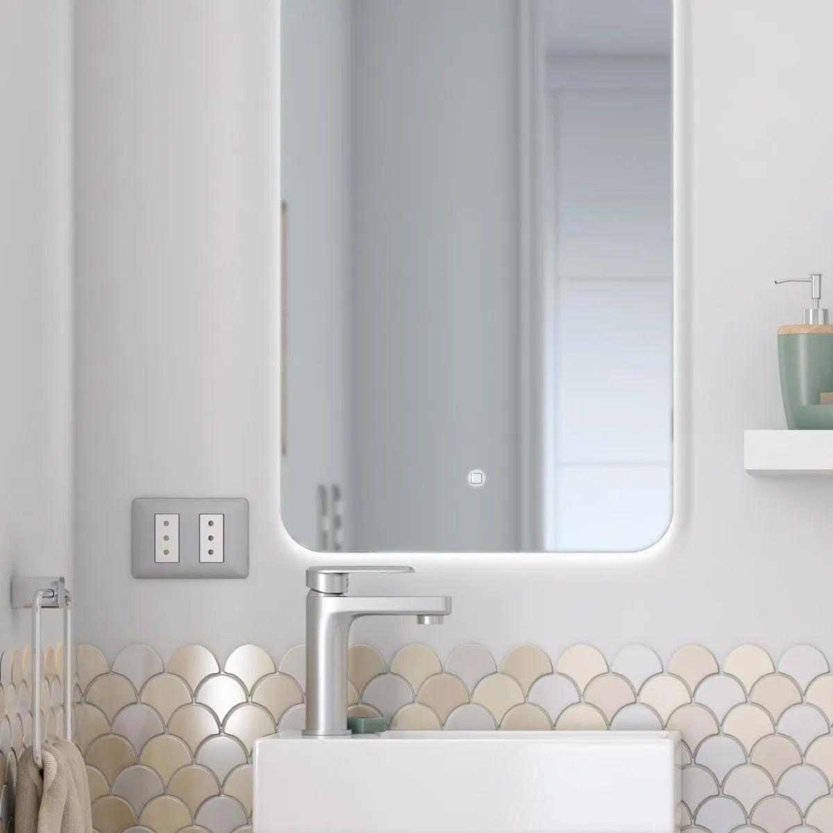 Espejo Los Angeles Sense Dacqua con luz led touch 40X60 cm-0