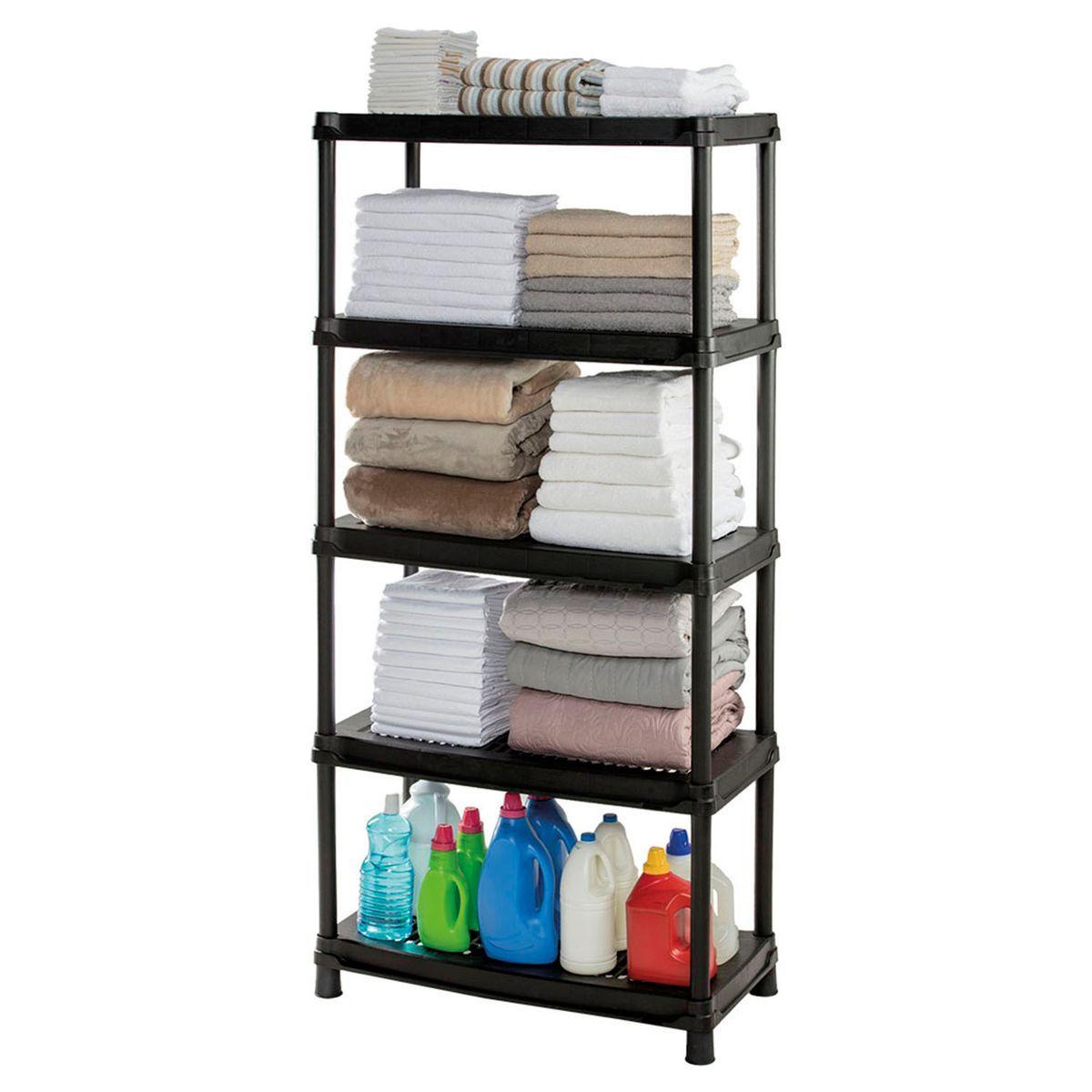 Estante Rimax Plástico 5 Repisas 91x48x186 cm Negro-7