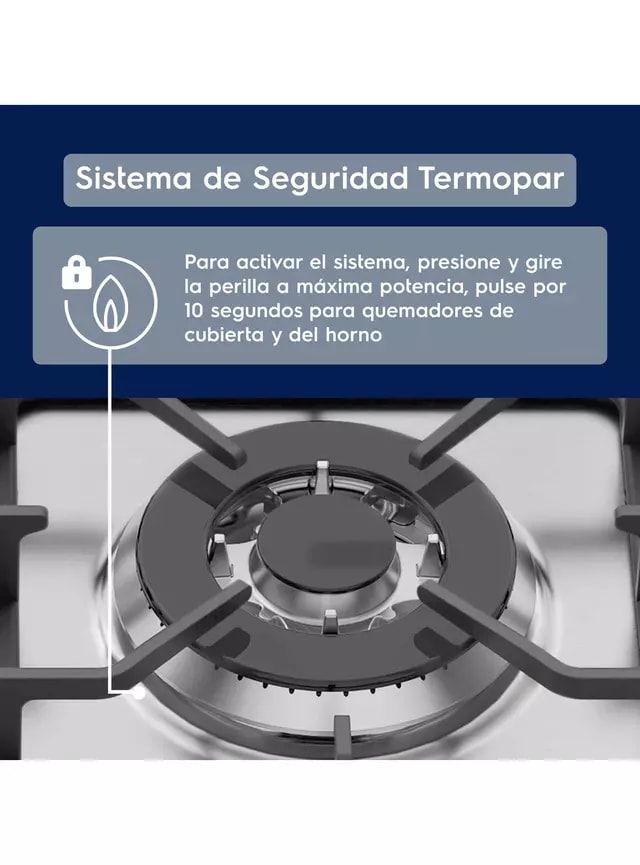 Cocina a Gas 4 Quemadores 56DXA Inox-3