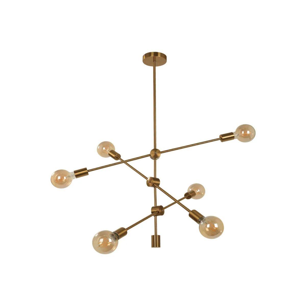 Lámpara Techo Just Home Collection Moderna 6 luces Bronce/D-0