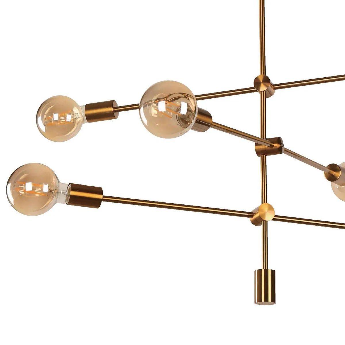 Lámpara Techo Just Home Collection Moderna 6 luces Bronce/D-1