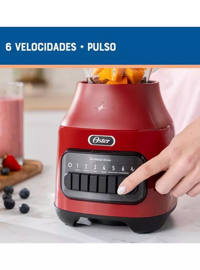 Licuadora 6 Velocidades 800W + Pulso BLSTPEGRPB Rojo-0