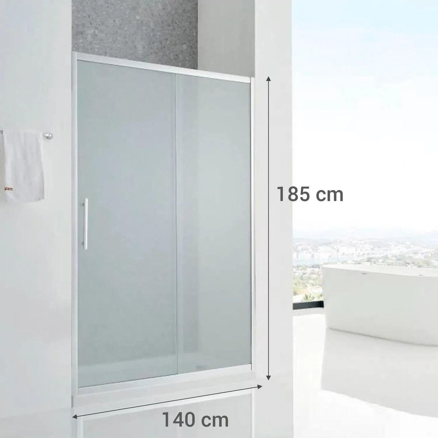 Mampara Klipen corredera rectangular 140x185 cm vidrio-2