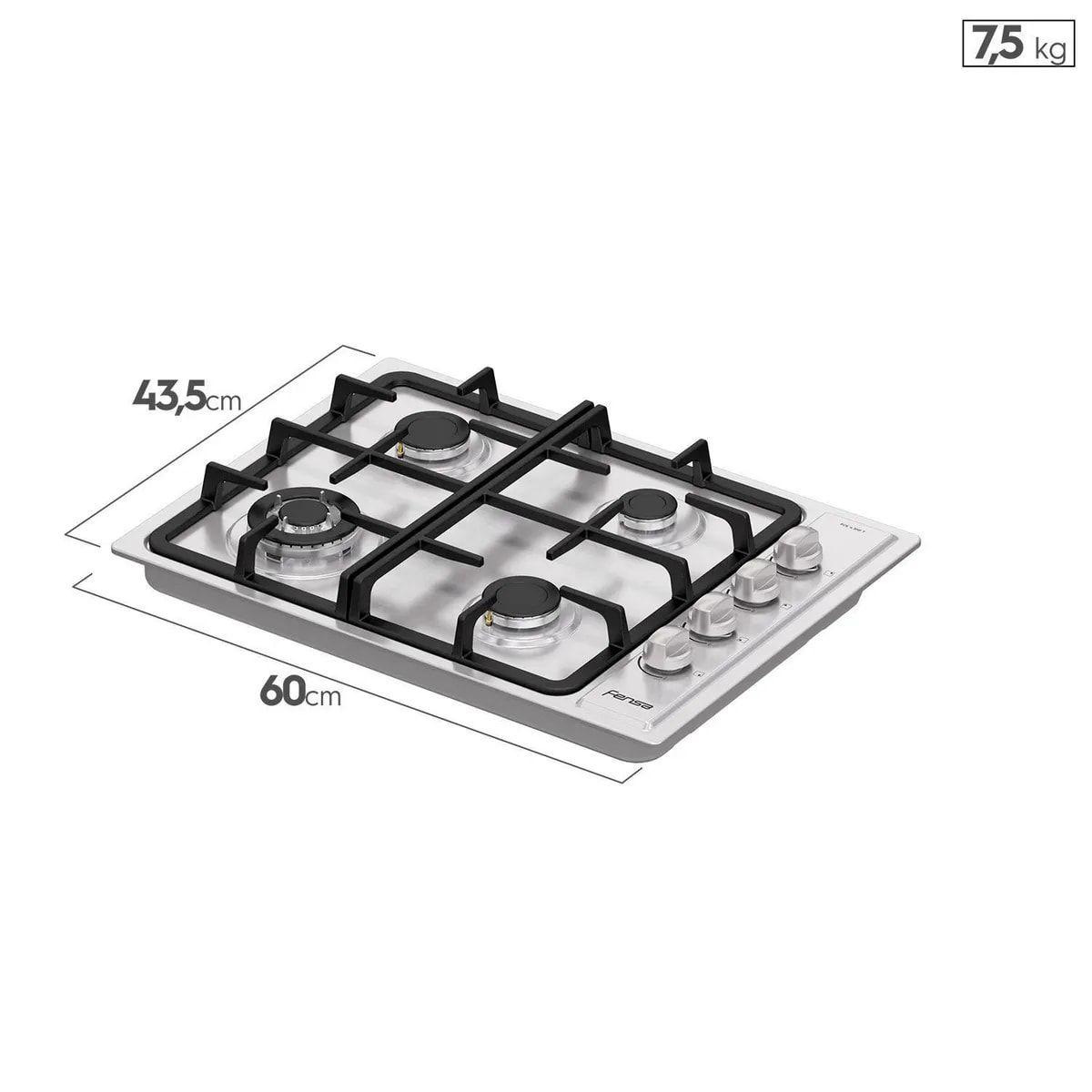 Encimera Gas Fensa Licuado 4 Platos FCE 4.3HF T-1
