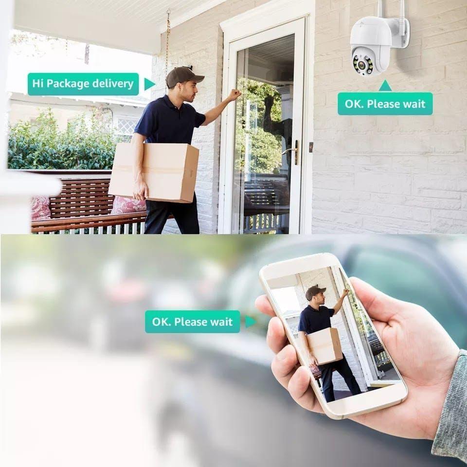 Cámara IP Exterior Wifi Inalámbrica PTZ Impermeable IP66-1