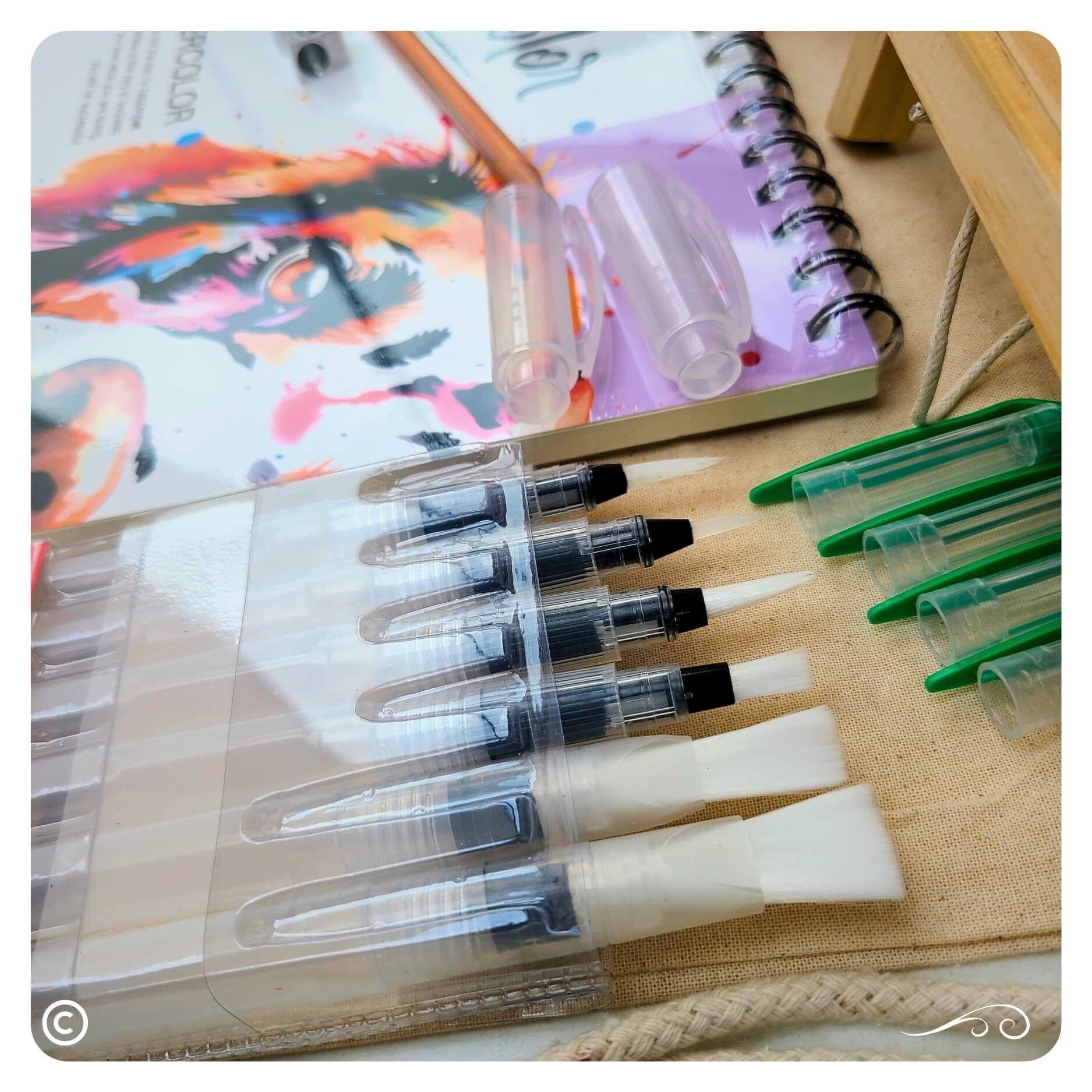 Set Arte kit Pinturas Acuarelas con atril Kit de Arte 28 piezas-4