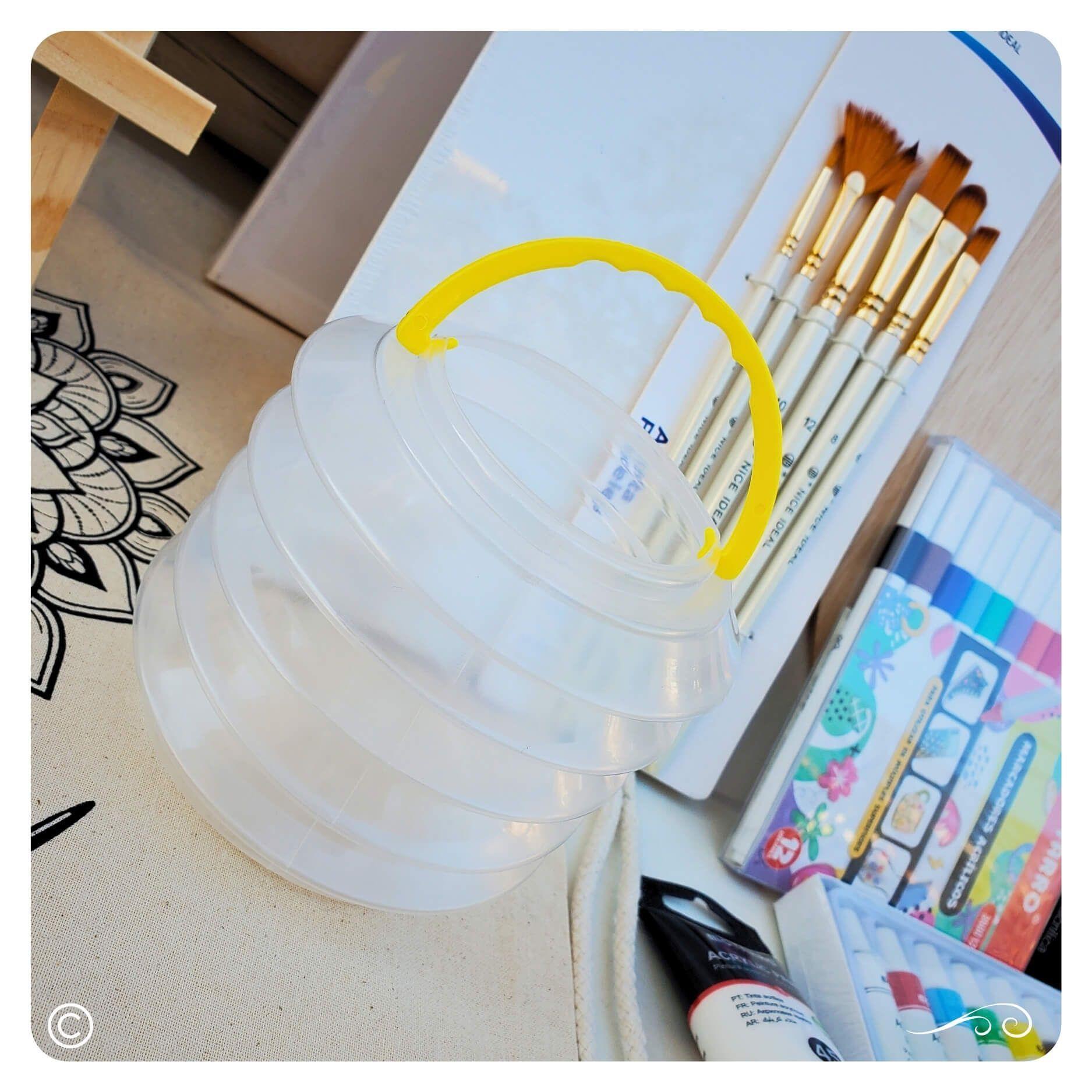 Set kit de Arte pinturas Acr licos tonos pastel bastidores y marcadores-7