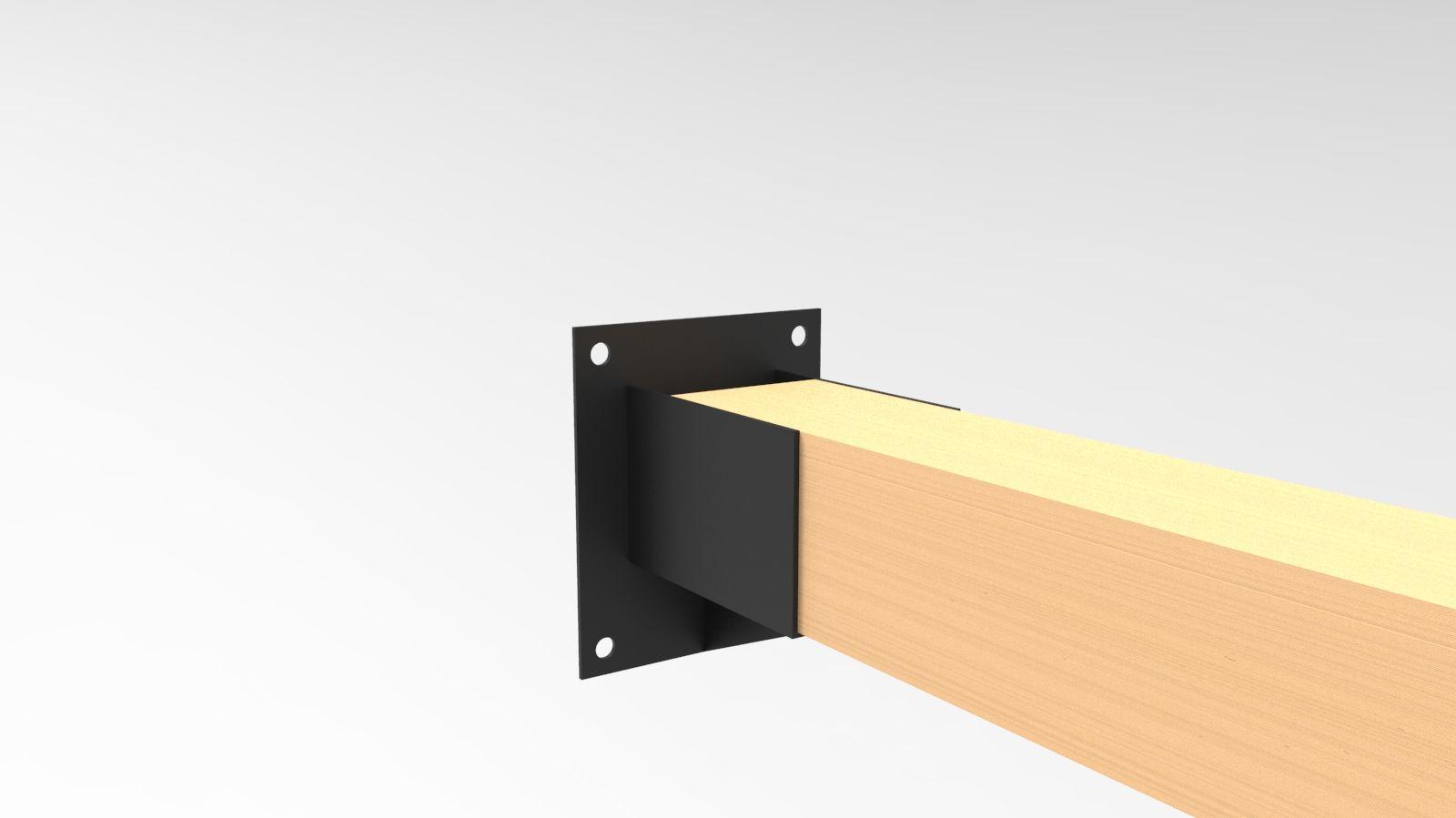 KIT DE PÉRGOLAS Y TERRAZAS MURALLA PILARES DE MADERA  4"X4" (95X95MM)-2