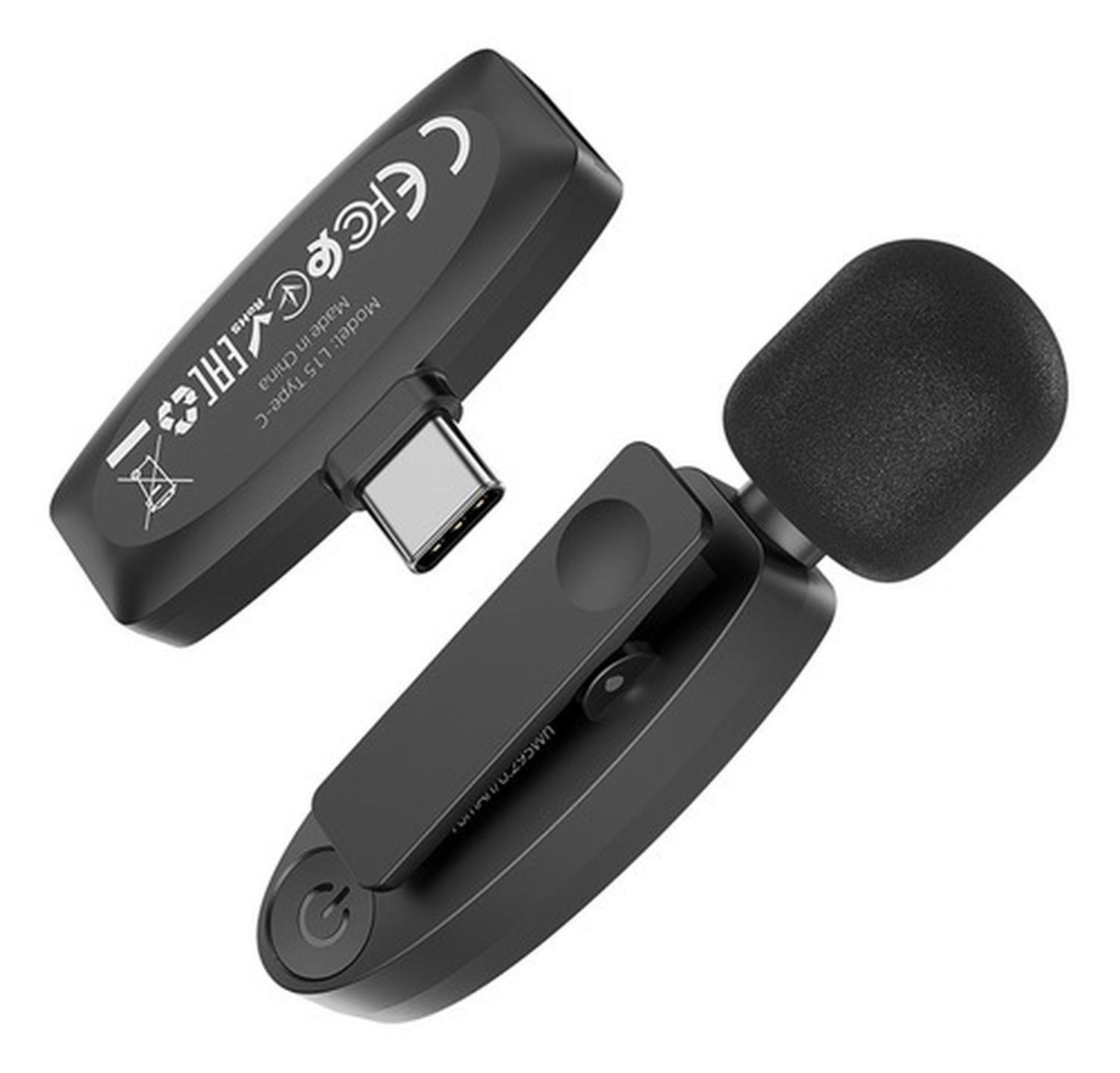 Micrófono Inalámbrico USB Tipo C Lavalier Hoco L15-5