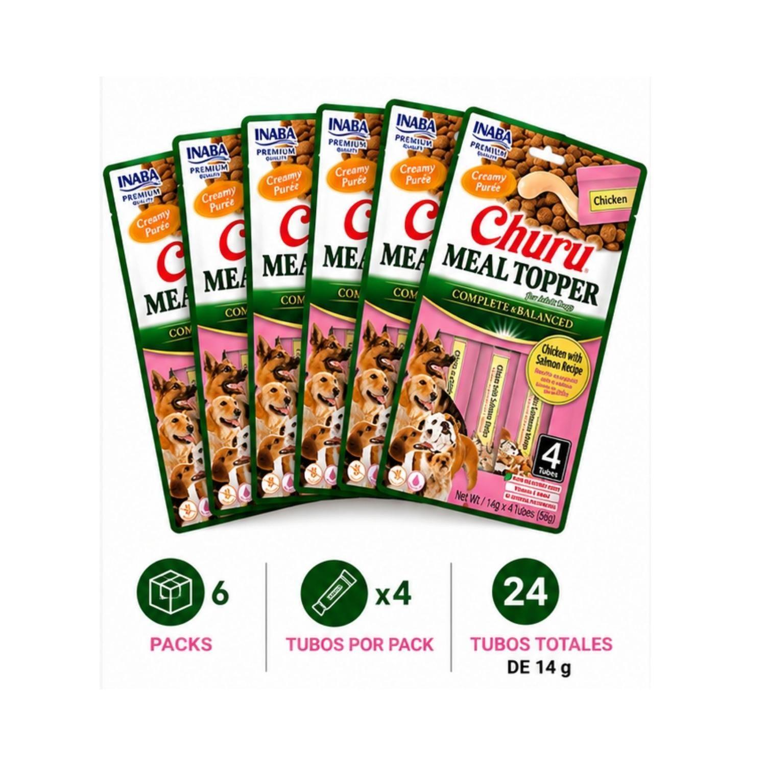 Churu Dog Meal Topper Pollo y Salmón 14g x4 | Pack 6 Unidades-4