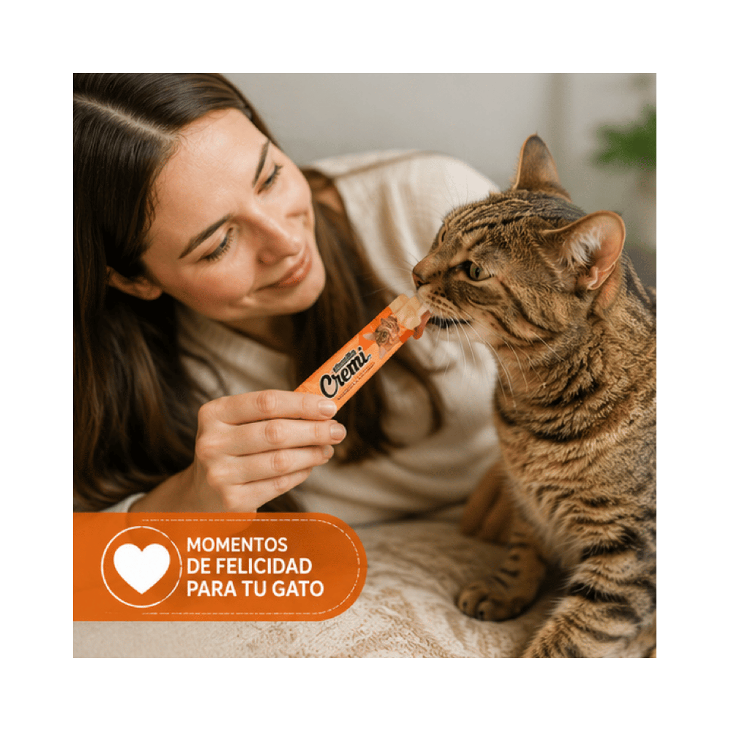 Snack Cremi Salmón Atún Gato 5 Sachet 60g-2