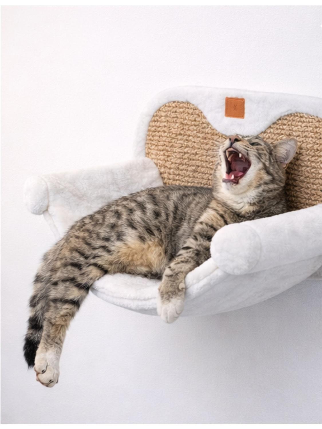 Hamaca Elevada para Gatos con Rascador Muro 55 cm-4