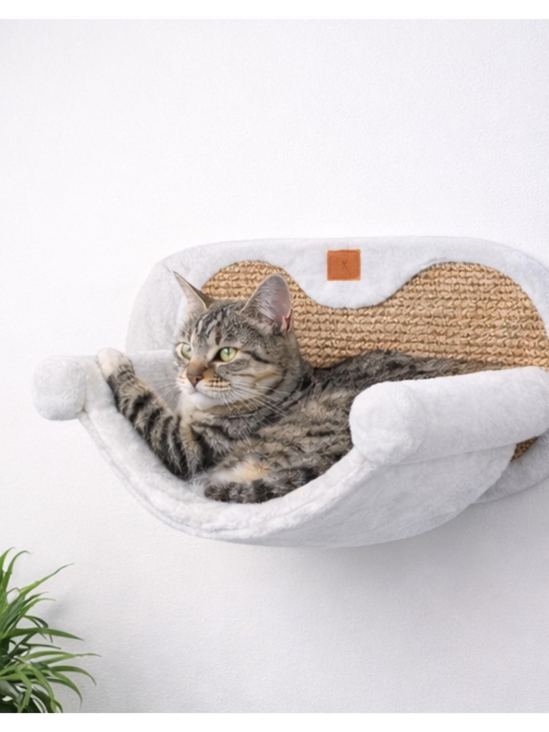 Hamaca Elevada para Gatos con Rascador Muro 55 cm-6