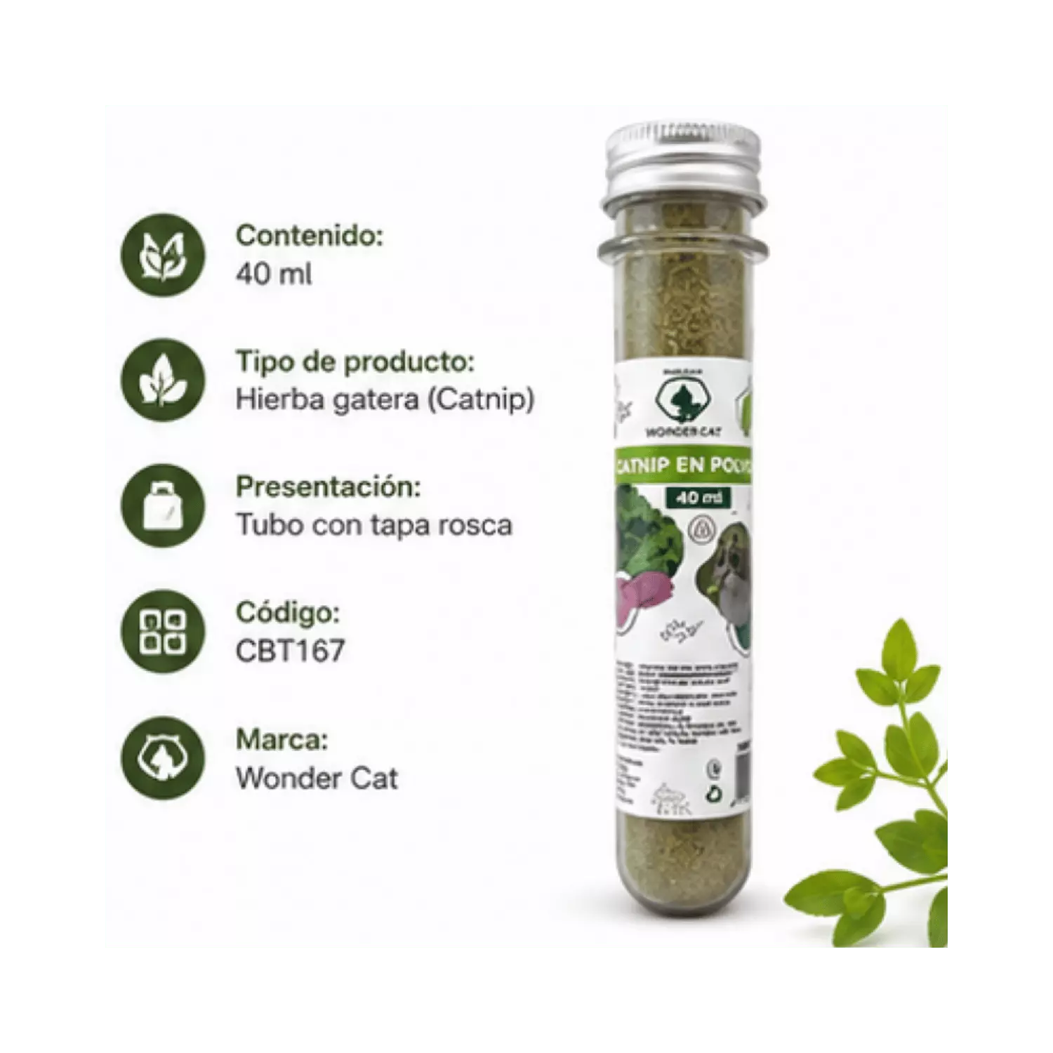 Hierba Gatera Catnip Wonder Cat Tubo 40ml-4