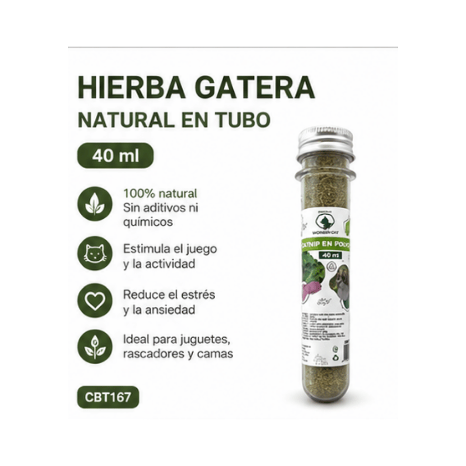Hierba Gatera Catnip Wonder Cat Tubo 40ml-8