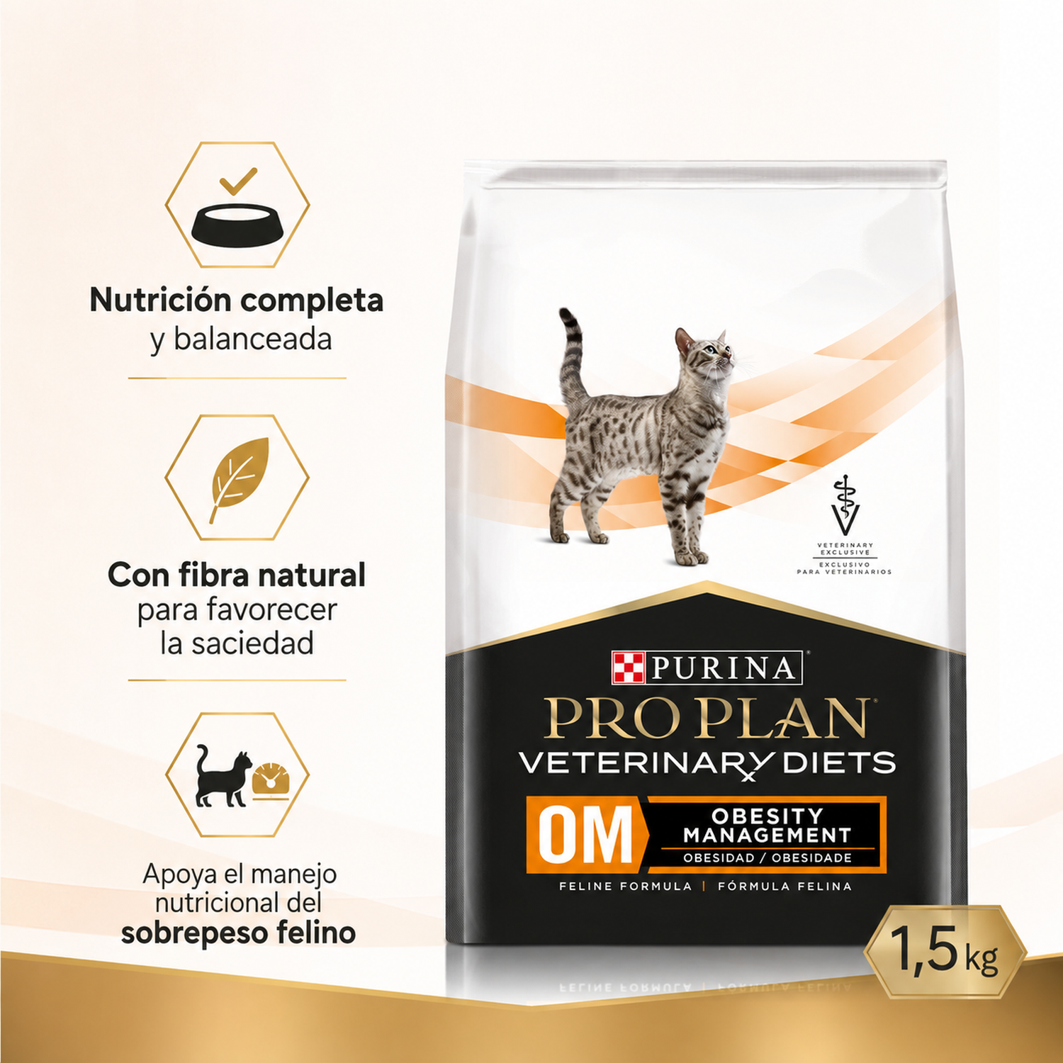 Pro Plan Vet Diets OM Obesity Gato 1,5 kg-5