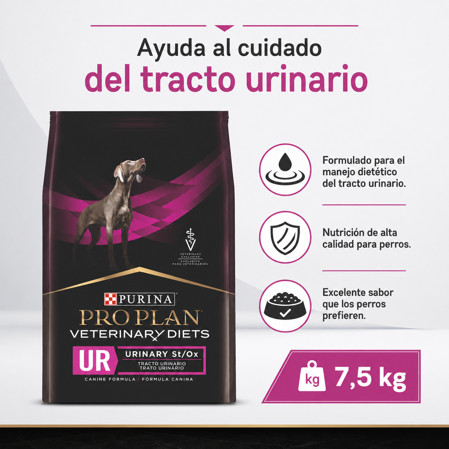 Pro Plan Veterinary Diets UR Urinario Perro 7,5 kg-2