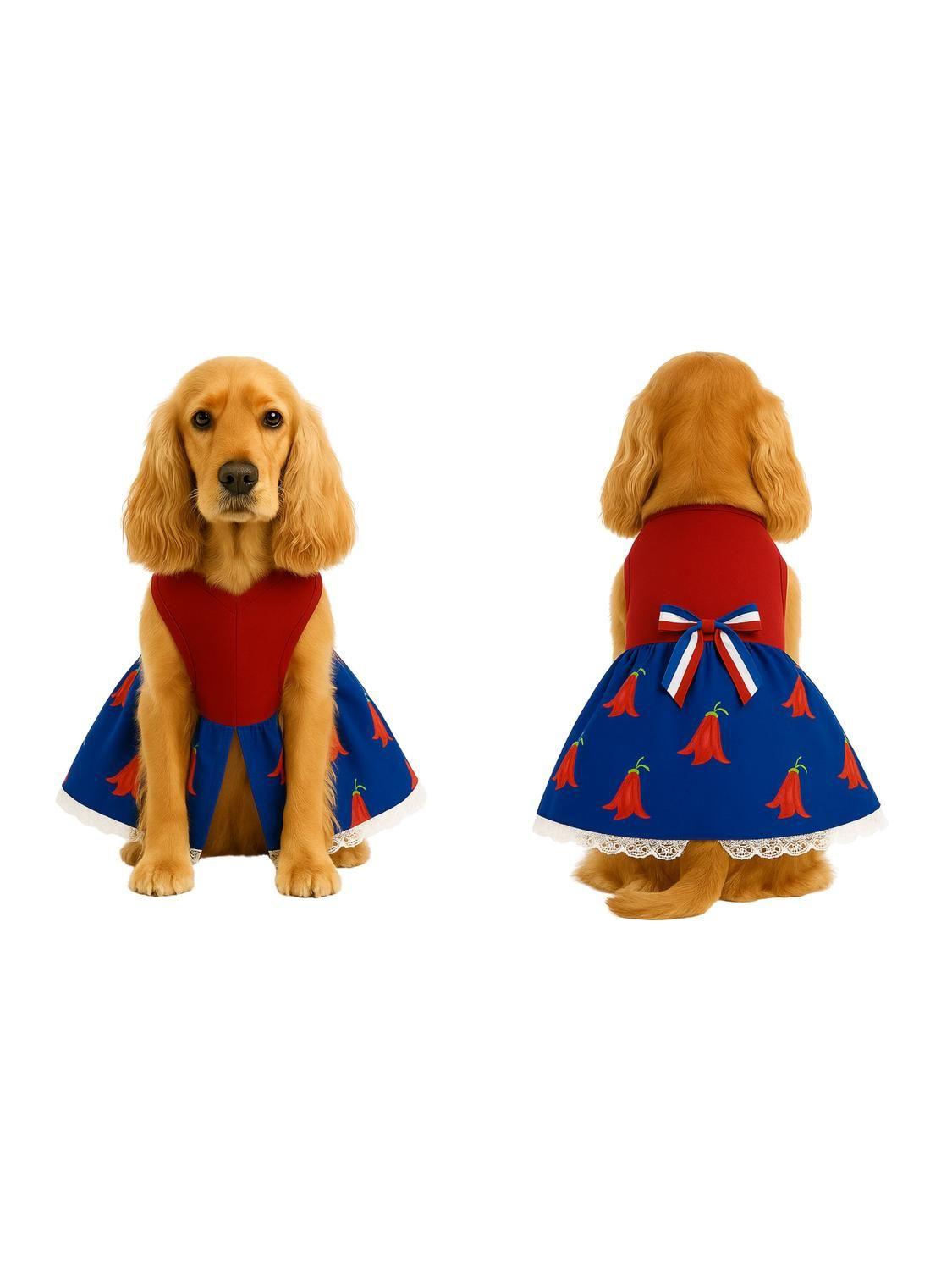 Vestido Huasa China para Perro Talla 2XL | Fiestas Patrias-3
