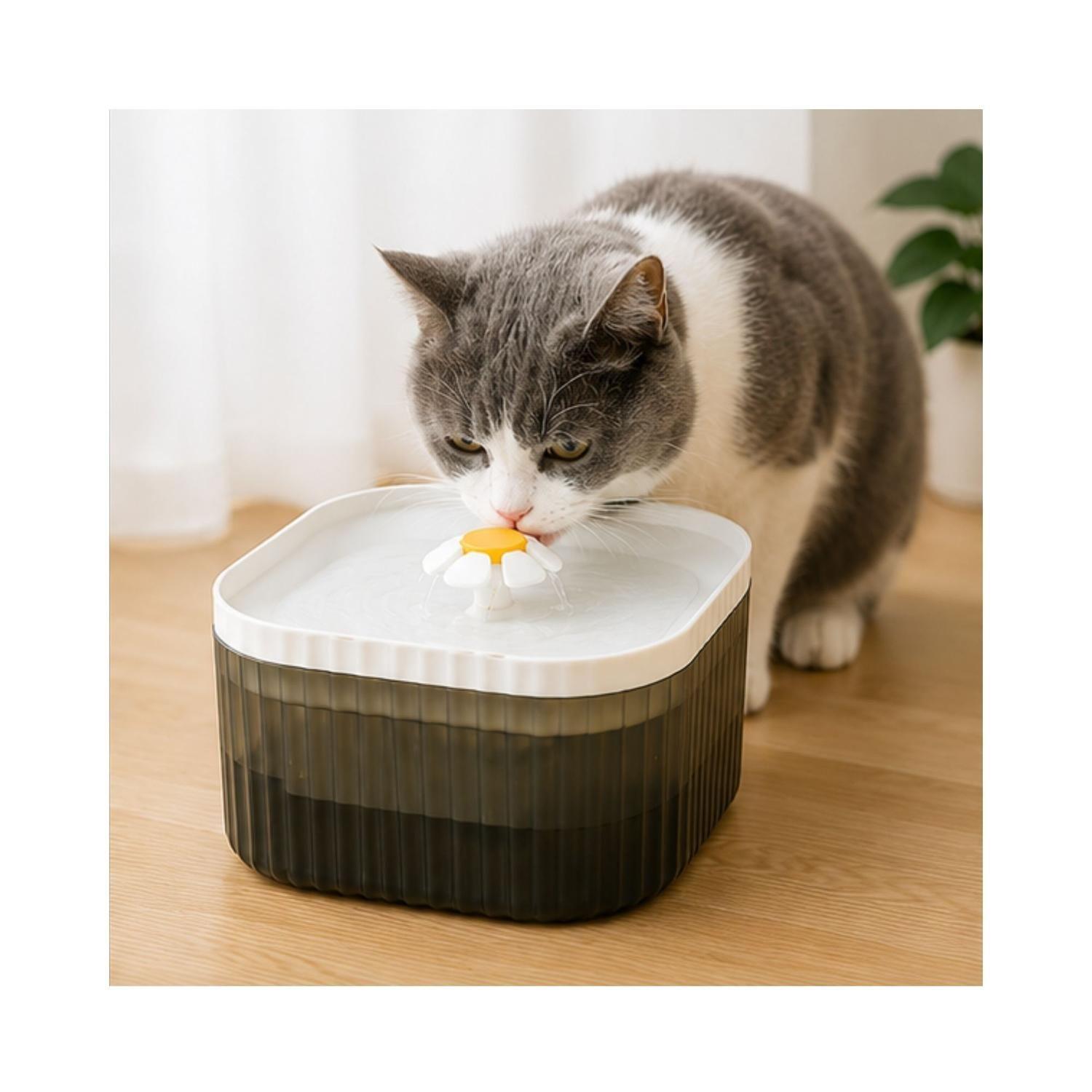 Dispensador Agua Flor 2,5 L Perro Gato Fuente Bebedero-5